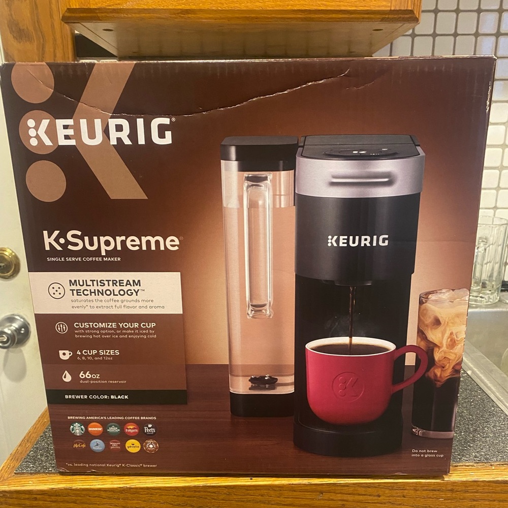 Keurig K-Supreme Coffee Maker in Silver and Black